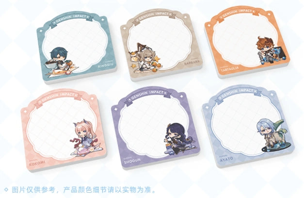 Nekotwo Genshin Impact - Summer Collection Character Sticky Notes