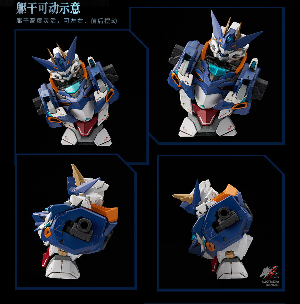 [Pre-order] Nuclear Gold Reconstruction - Crystal Envoy No. 2 Mecha Wolf Warrior (Mega Mode Ver.) Alloy Movable 1/72 Scale Figure AniMester - Nekotwo