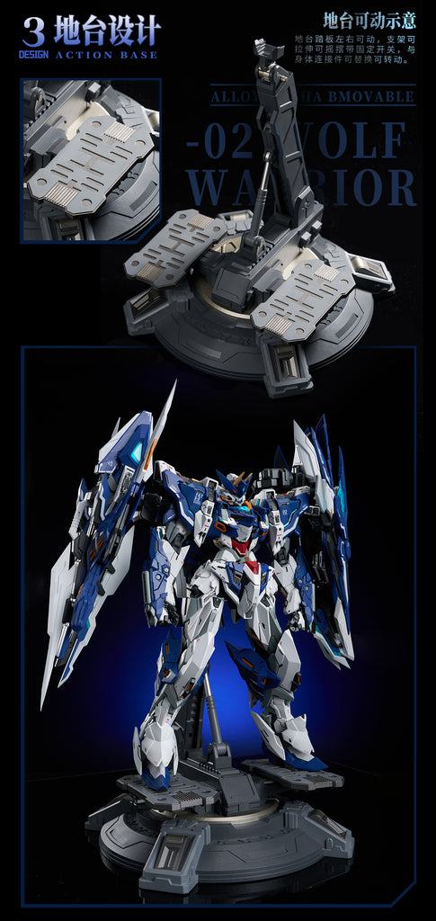 [Pre-order] Nuclear Gold Reconstruction - Crystal Envoy No. 2 Mecha Wolf Warrior (Mega Mode Ver.) Alloy Movable 1/72 Scale Figure AniMester - Nekotwo