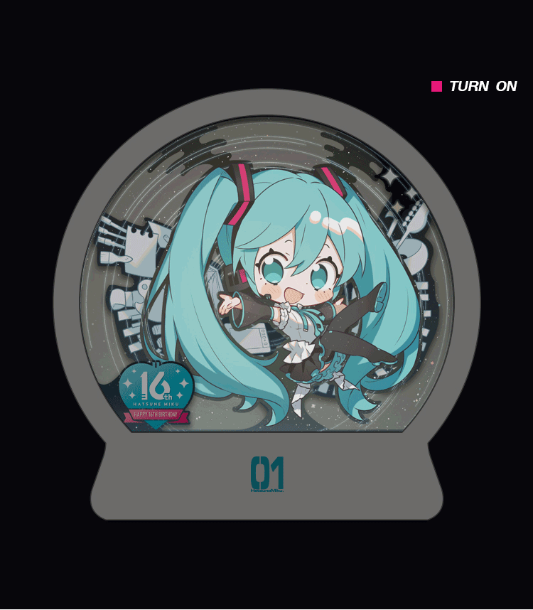 Hatsune Miku -  Hatsune Miku (Moeyu 16th Anniversary Ver.) Commemorative Paper Sculpture Night Lamp Moeyu - Nekotwo