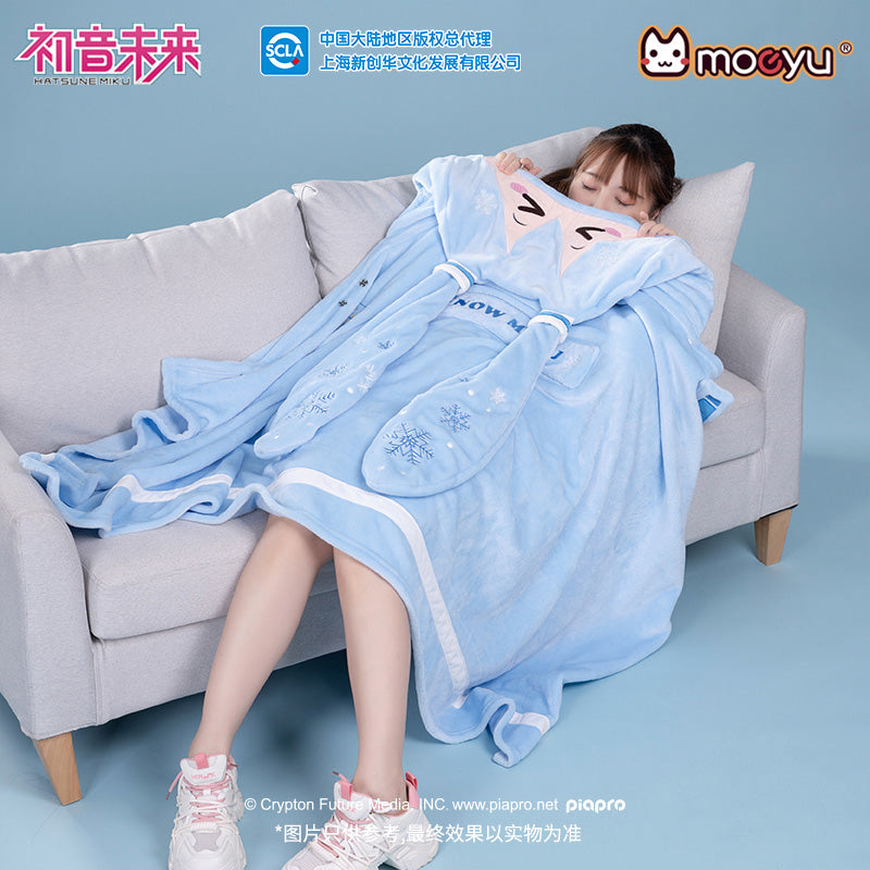 Hatsune Miku - Snow Miku Air Conditioning Blanket with Hat Moeyu - Nekotwo