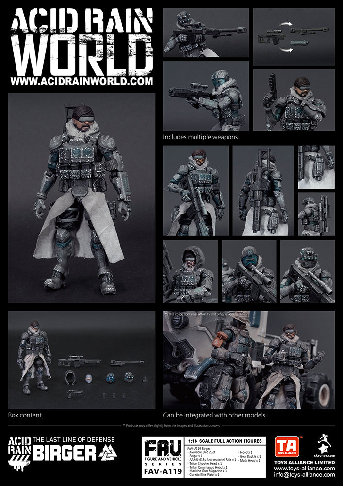 Pre-order] Acid Rain World - FAV-A119 Birger 1/18 Scale Action