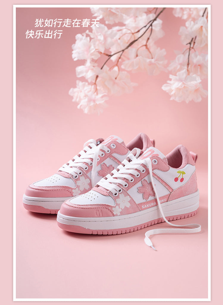 Hatsune Miku - Sakura Miku Travel Happily Sneakers Moeyu - Nekotwo
