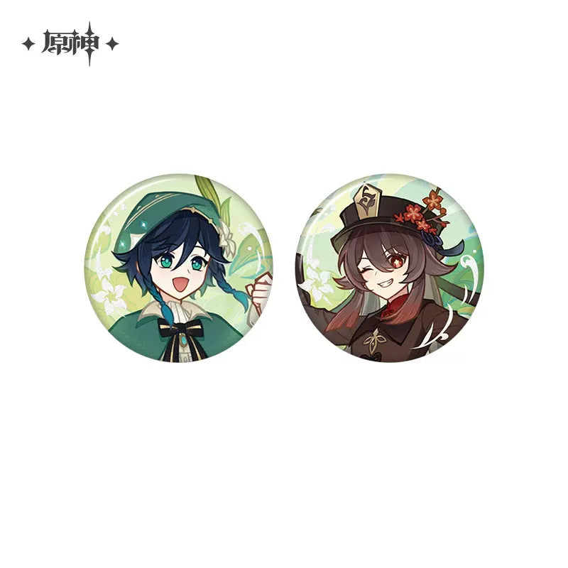 [Pre-order] Genshin Impact - Hu Tao & Venti Full Waterborne Poetry Event Series Badges & Acrylic Keychain & Collectible Cards miHoYo - Nekotwo
