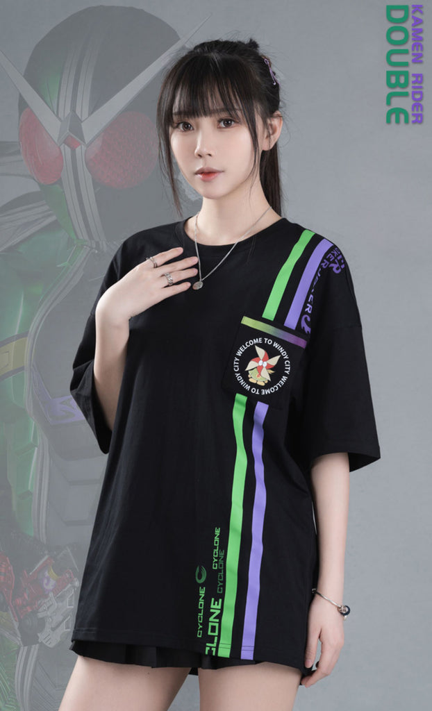 Nekotwo Kamen Rider - Kamen Rider Double T-shirt Moeyu