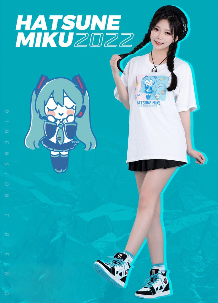 Nekotwo Hatsune Miku - 2022 Summer White T-shirt Moeyu