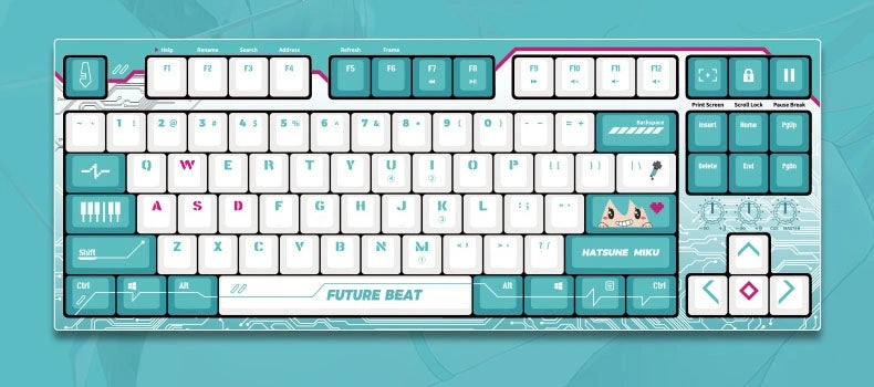 Nekotwo Hatsune Miku - Future Beat Varmilo Mechanical Keyboard Moeyu