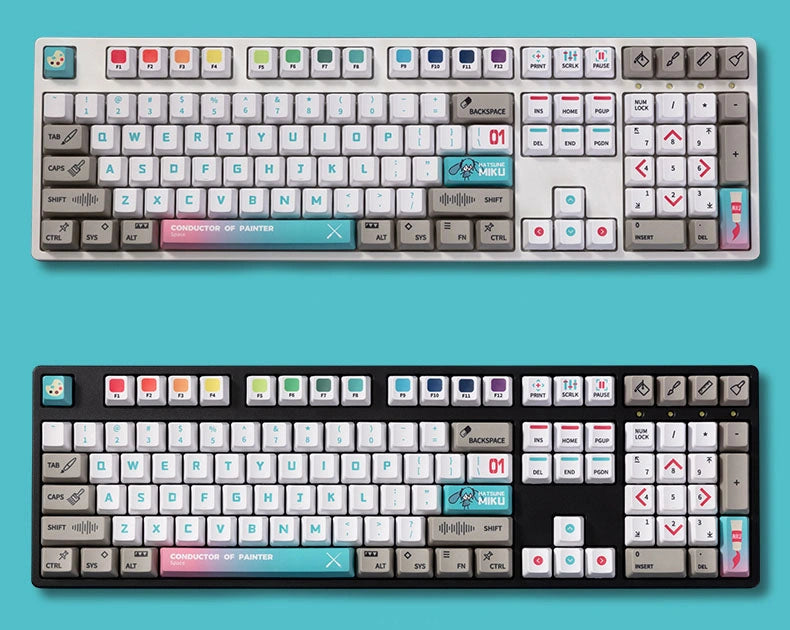 Miku Keypad Hatsune Miku - Hatsune Miku Full Keycap Set Moeyu - Nekotwo
