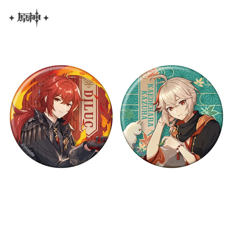 Nekotwo [Pre-order] Genshin Impact - IPSTAR Cafe Collab Diluc/Kazuha Badge miHoYo