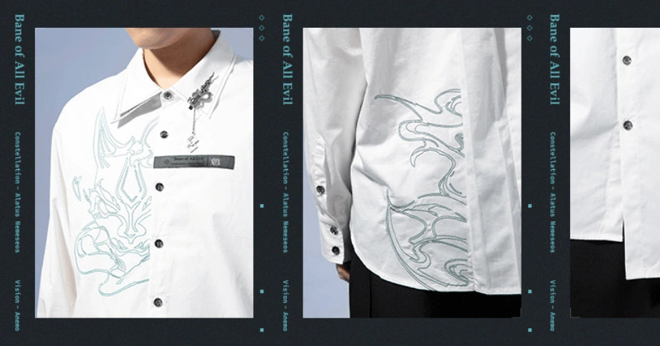 Nekotwo [Pre-order] Genshin Impact - Themes of Xiao Shirt Black/White