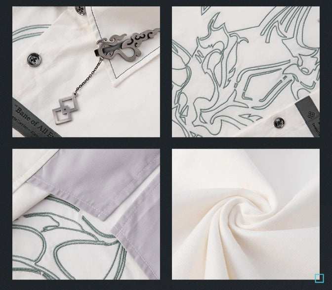 Nekotwo [Pre-order] Genshin Impact - Themes of Xiao Shirt Black/White