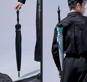 Nekotwo [Pre-order] Genshin Impact - Themes of Xiao Long Handle Umbrella Black miHoYo