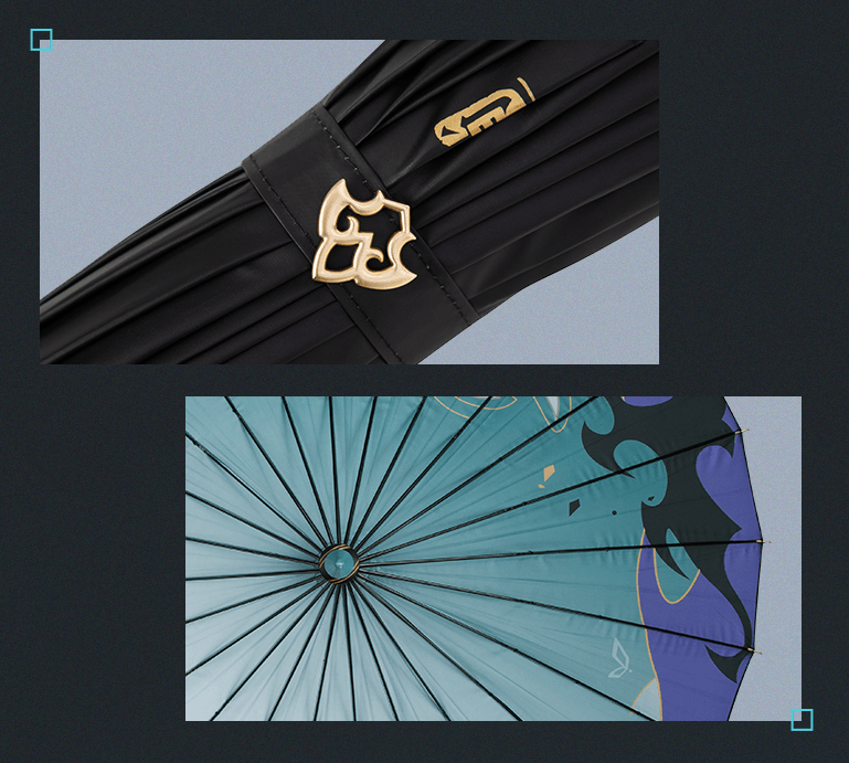 Nekotwo [Pre-order] Genshin Impact - Themes of Xiao Long Handle Umbrella Black miHoYo