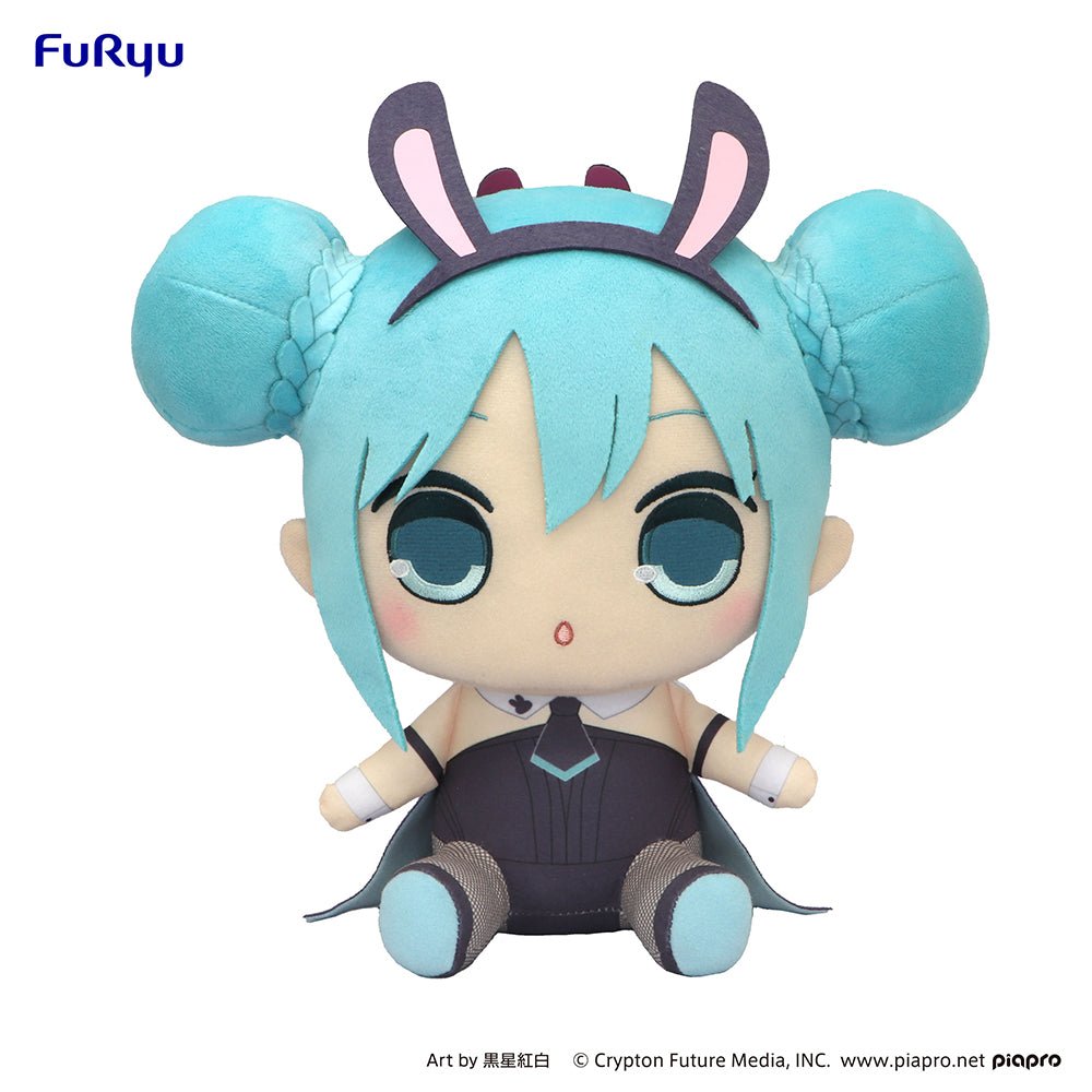 Nekotwo [Pre-order] Hatsune Miku - Black Rabbit KYURUMARU Big Plush Toy FuRyu Corporation